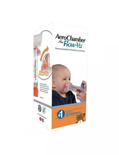 Inhalocamara - AeroChamber Plus Flow-Vu - Naranja